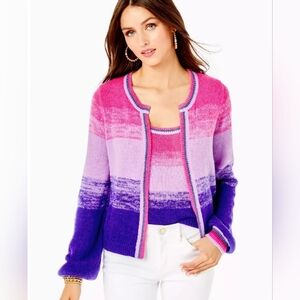 Lilly Pulitzer - Tessalyn Sweater Set in Cabochon Purple & Ombre - Size L (NWT)